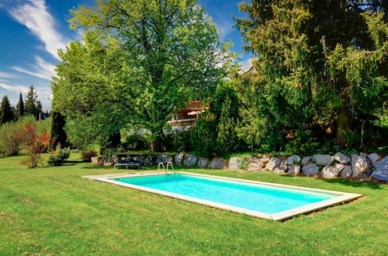 Ferienhaus Schwarzwald, Pool in herrlicher Aussichtslage