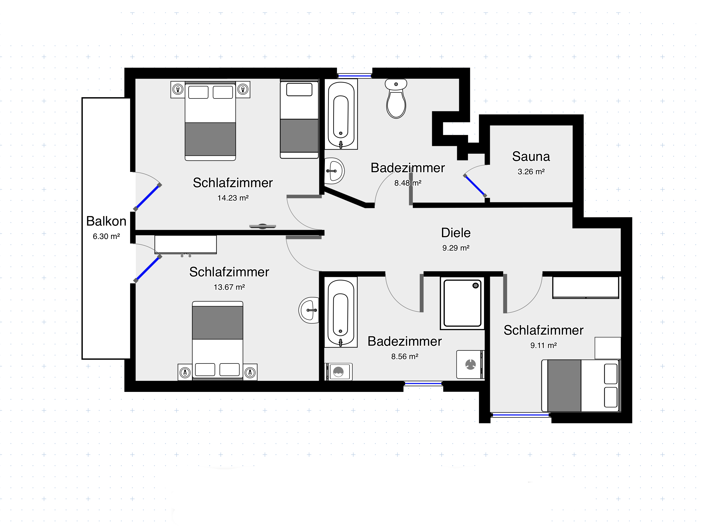 Ferienhaus Schwarzwald, Plan Dachgeschoss